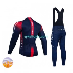 Ineos Grenadiers Cykeltrøje Langærmet + Bib Cykelbukser Vinter Thermal Fleece 2022 N001